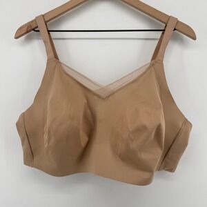 Thirdlove 24/7 Classic Wireless Crossover Minimizer Bra Taupe 42F Unlined Soft